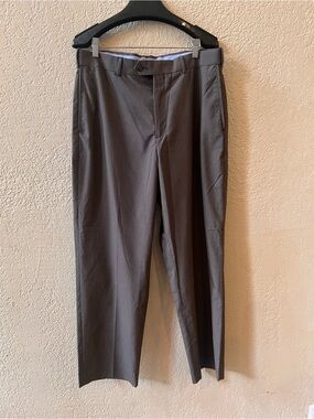 Roundtree &‎ Yorke Easy Care Dress Pants 34X30 Brown Plaid